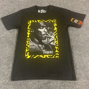 Tupac Shirt Mens‎ Medium Black Cross Colours Graphic Rap Hip Hop Tee New Tags